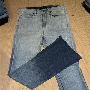Fidelity Contrast Boot Cut Jeans - Light and Dark Blue